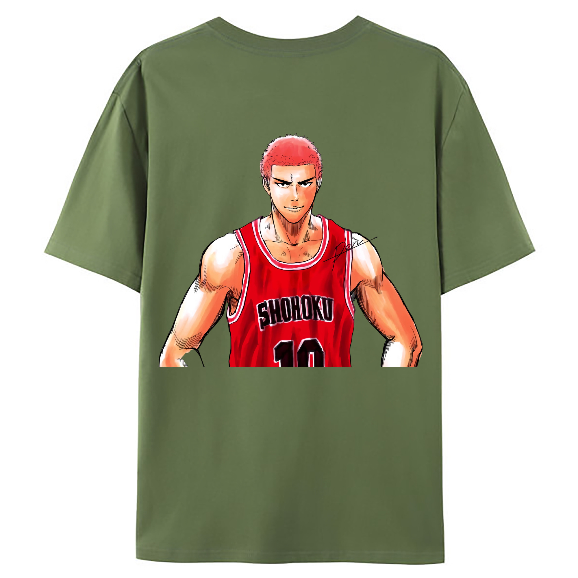 （画像用） SLAM DUNK／スラムダンク 綿100％ メンズ半袖Tシャツ（バックプリント） 通気性